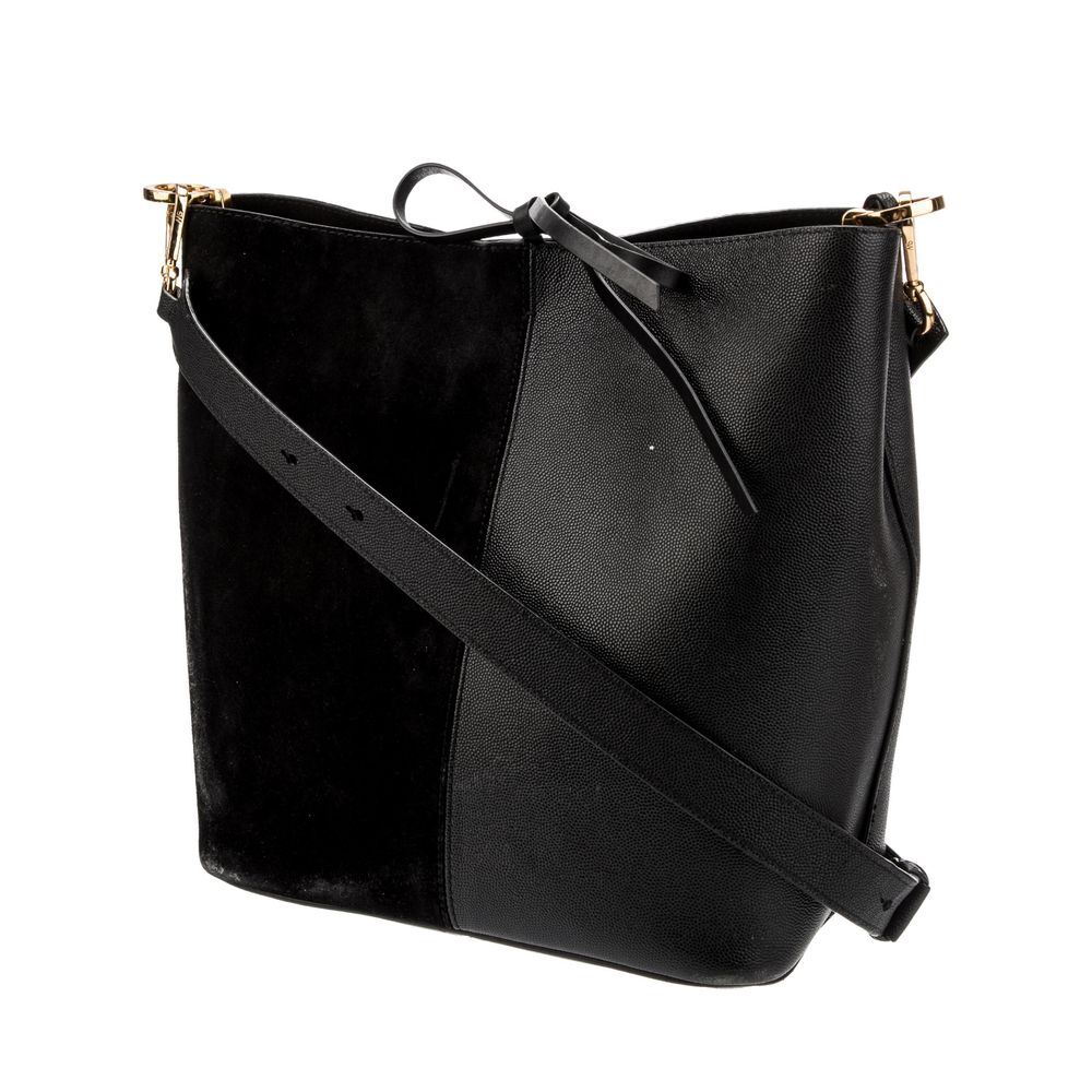 Stuart Weitzman‎ Black 50/50 Bucket Bag NWT